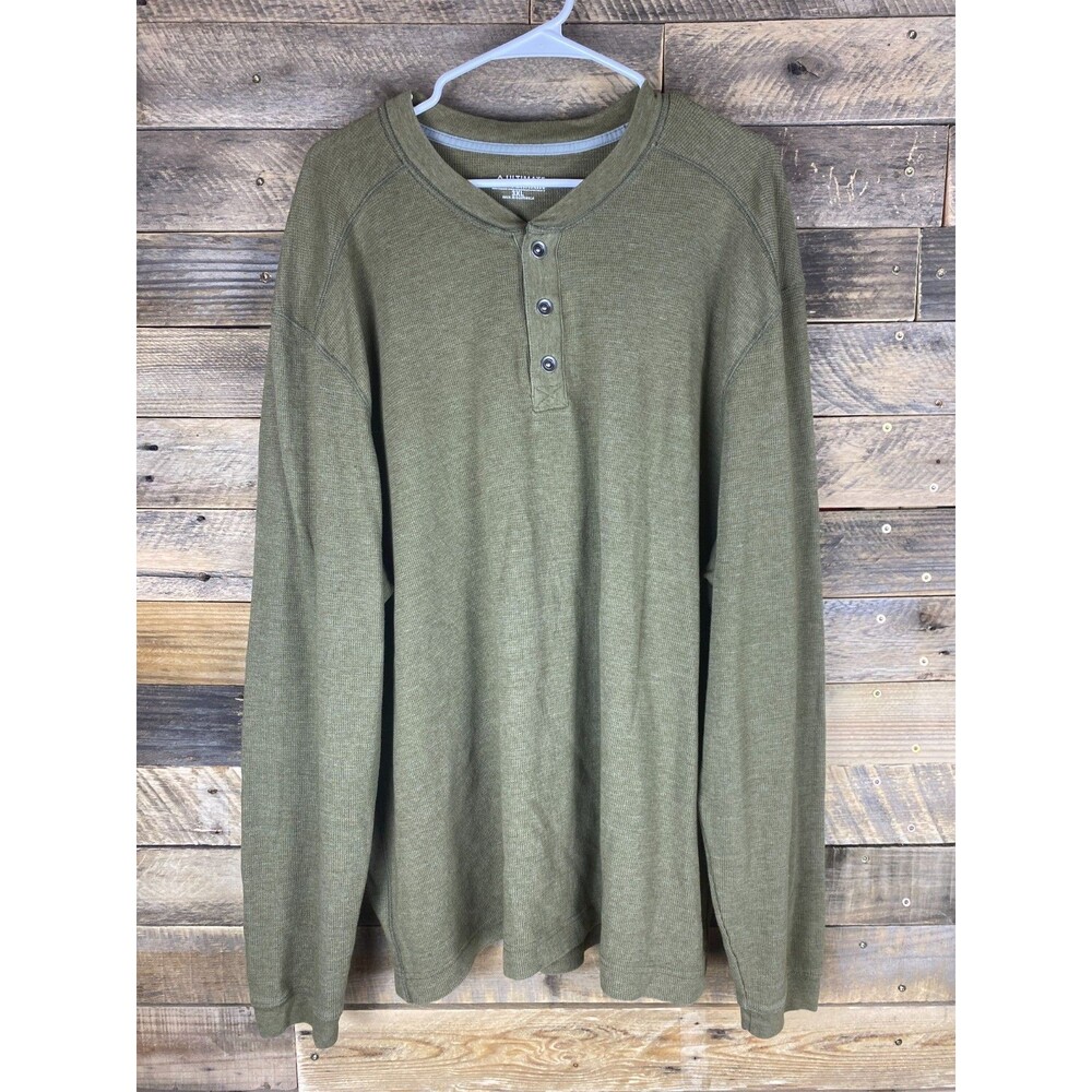 Ultimate Terrain Mens Size 3XL Green Thermal Long Sleeve Shirt